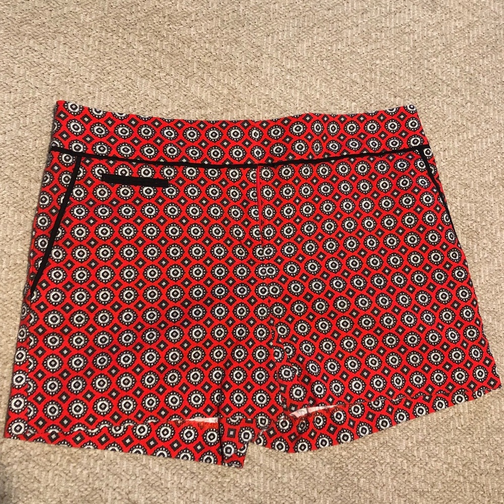 Red and Black Print Short